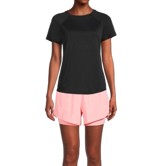 Avia Women's Running Shorts with Bike Liner, Mystic Coral - Picture 4 of 5